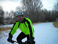 Merrily Cycling Through The Snow!